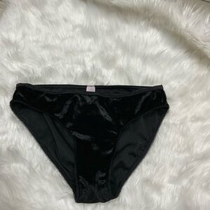 Victorias Secret Vintage Black Velvet Panty